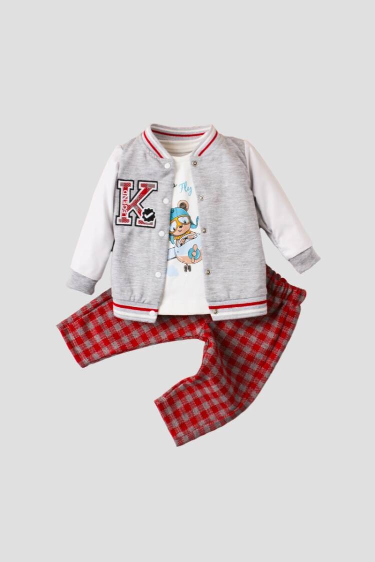 Wholesale 3-Piece Baby Boys Tracksuit Set 9-24M - Brand: Kidexs - Kids & Baby Clothes Wholesale - Globality Store