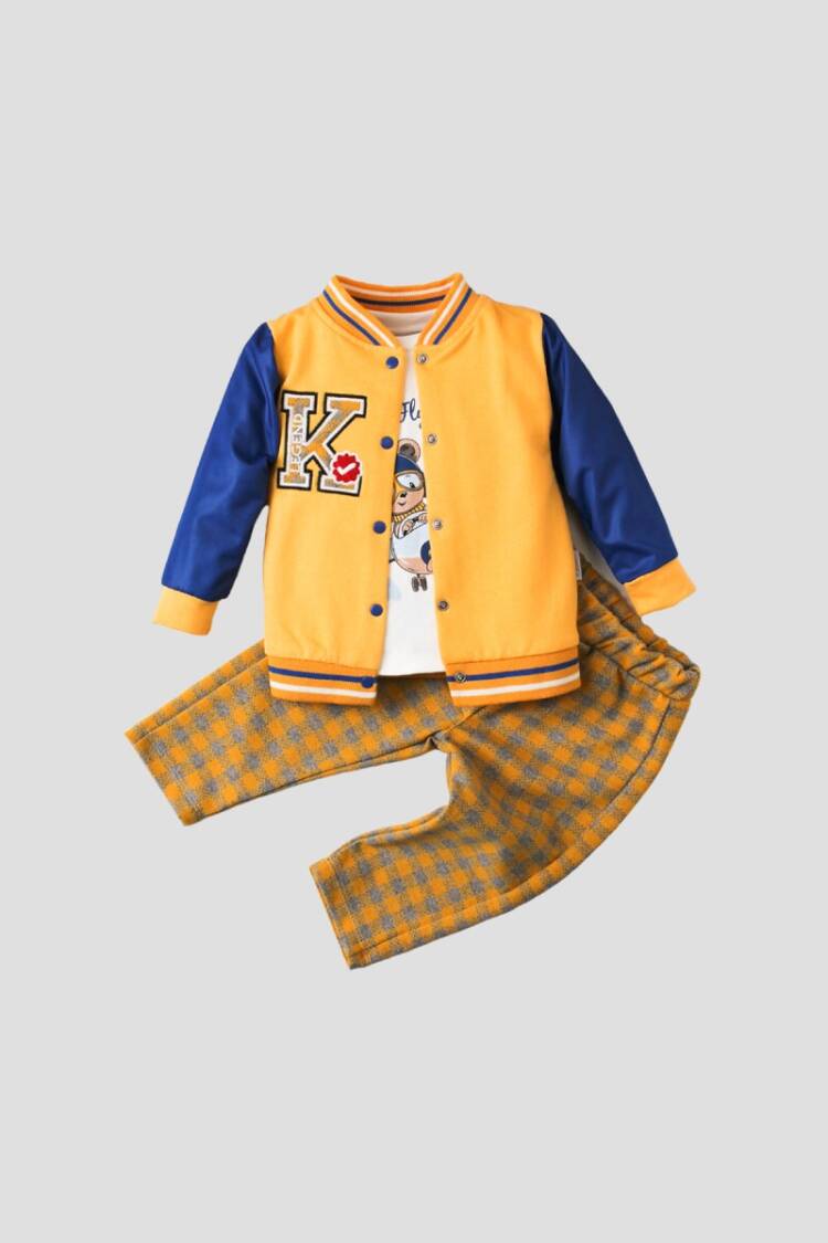 Wholesale 3-Piece Baby Boys Tracksuit Set 9-24M - Brand: Kidexs - Kids & Baby Clothes Wholesale - Globality Store
