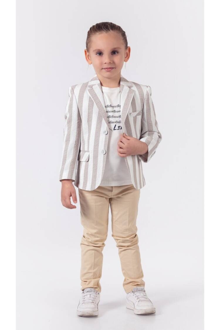 Wholesale 3-Piece Boys Set with T-shirt Jacket and Pants 5-8Y - Brand: Lemon - Kids & Baby Clothes Wholesale - Globality Store