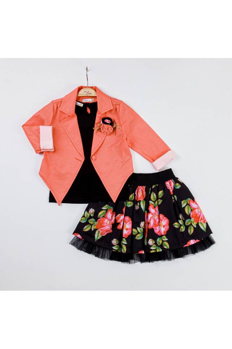 Wholesale 3-Piece Girl Skirt Set with Jacket and T-shirt 2-6Y - Brand: Miss Lore - Kids & Baby Clothes Wholesale - Globality Store
