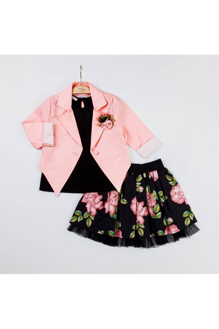Wholesale 3-Piece Girl Skirt Set with Jacket and T-shirt 2-6Y - Brand: Miss Lore - Kids & Baby Clothes Wholesale - Globality Store