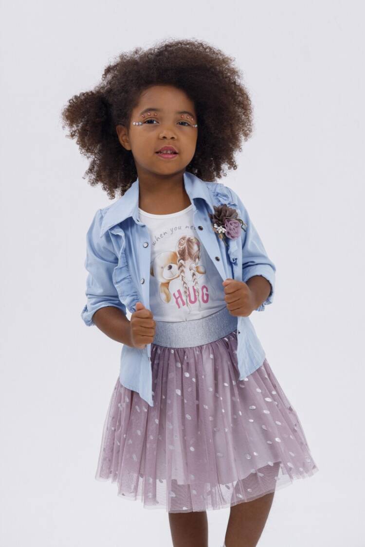 Wholesale 3-Piece Girl Skirt Set with Jacket and T-shirt 2-6Y - Brand: Miss Lore - Kids & Baby Clothes Wholesale - Globality Store