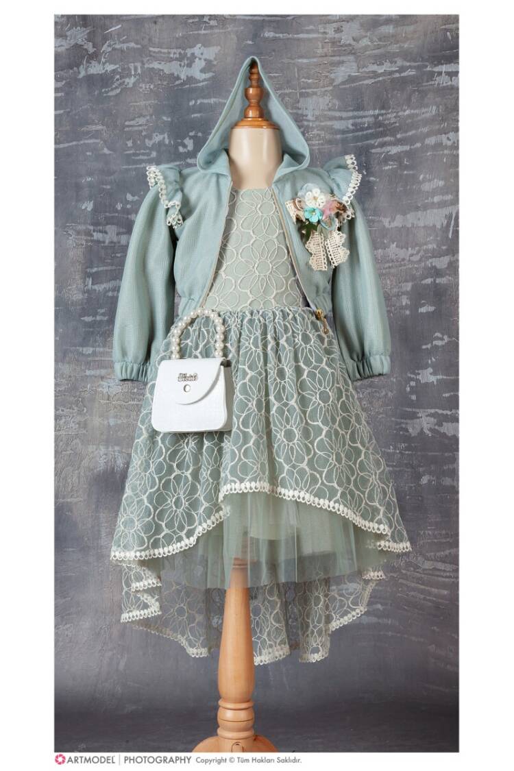 Wholesale 3-Piece Girls Dress Set with Bag and Bolero 6-12Y - Brand: Tivido - Kids & Baby Clothes Wholesale - Globality Store