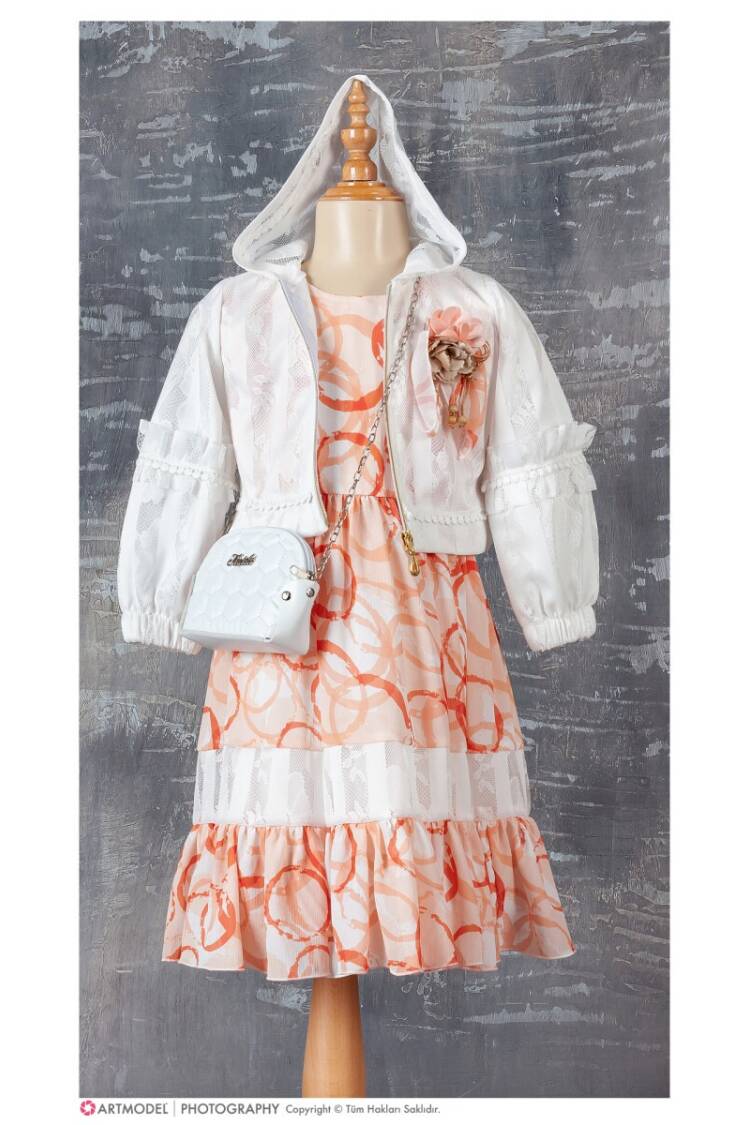 Wholesale 3-Piece Girls Dress Set with Bag and Bolero 6-12Y - Brand: Tivido - Kids & Baby Clothes Wholesale - Globality Store