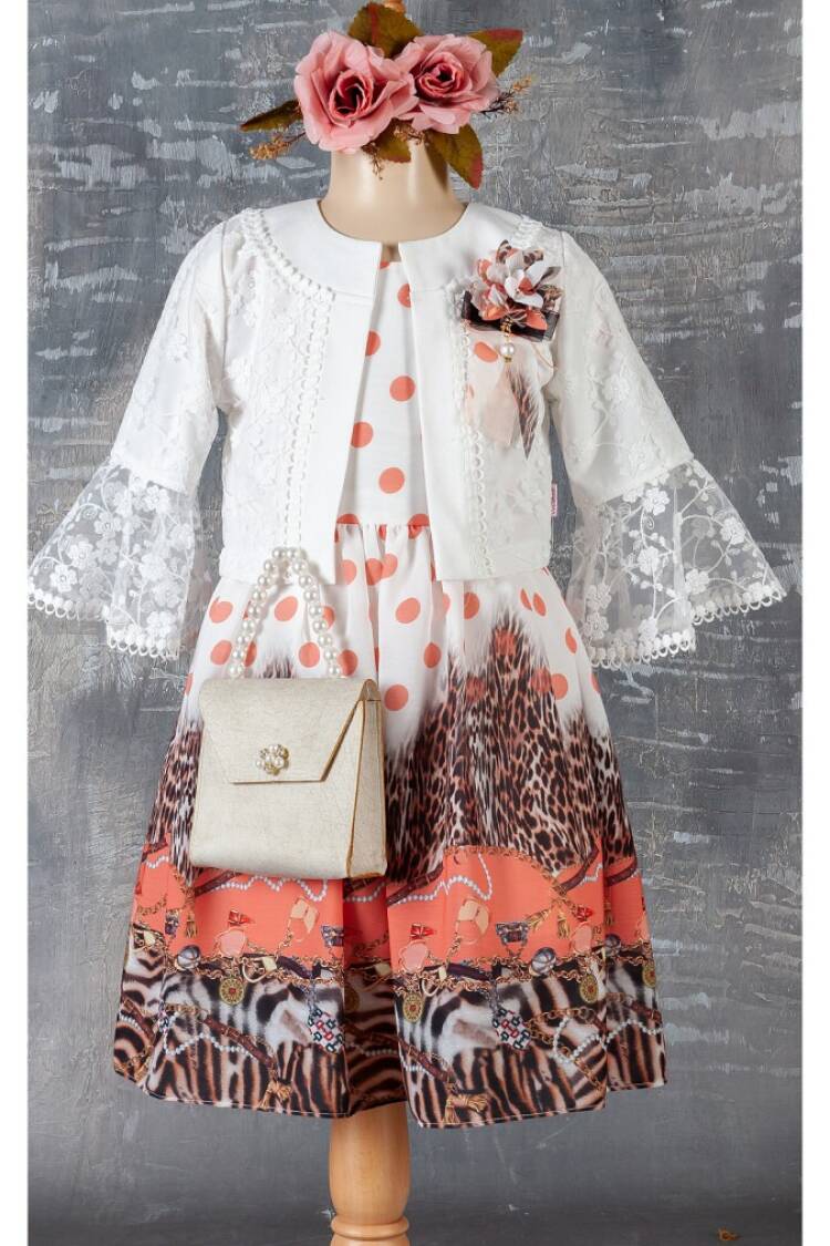Wholesale 3-Piece Girls Dress Set with Bag and Bolero 6-12Y - Brand: Tivido - Kids & Baby Clothes Wholesale - Globality Store
