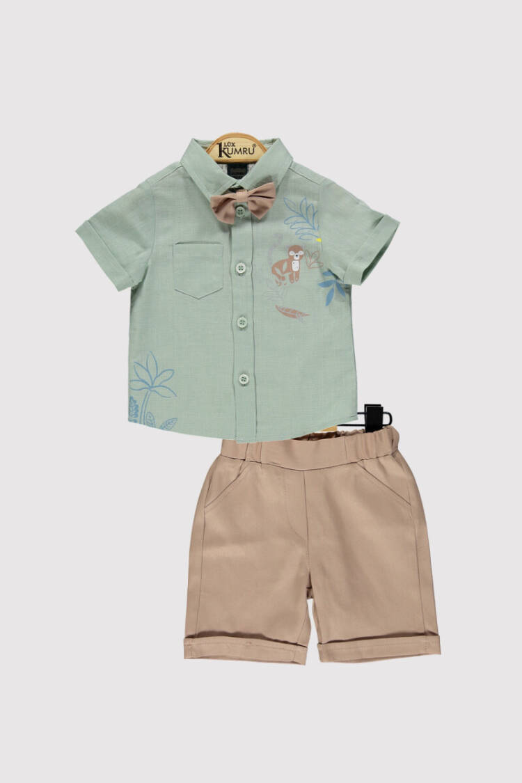 Wholesale 3pcs Baby Boys Shorts Shirt and Bowtie 6-18M - Brand: Kumru Bebe - Kids & Baby Clothes Wholesale - Globality Store