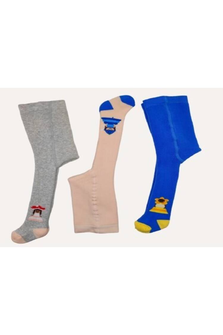Wholesale 3pcs Baby Girl Terry Pantyhose 0-6M - Brand: Defne - Kids & Baby Clothes Wholesale - Globality Store