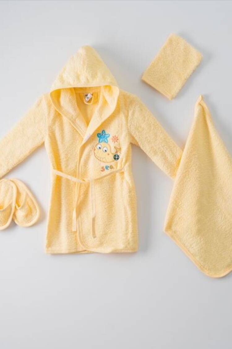Wholesale 4-Piece Baby Bathrobe Set with Box 1-3Y - Brand: Ramel Kids - Kids & Baby Clothes Wholesale - Globality Store