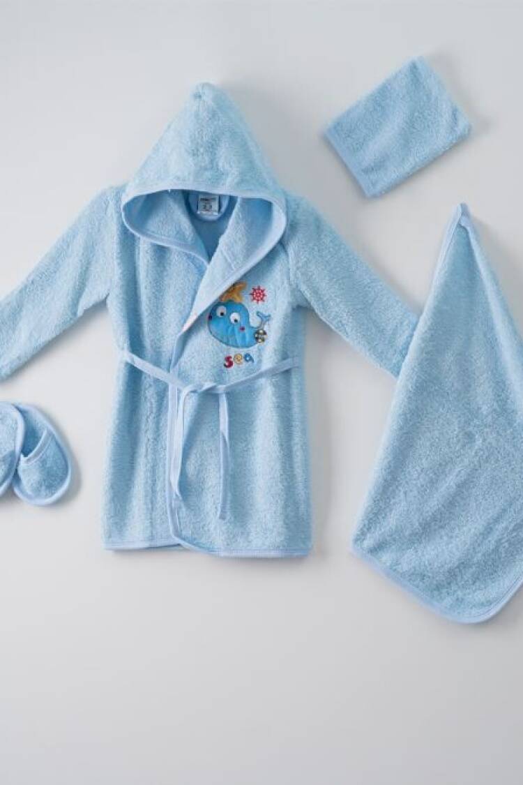 Wholesale 4-Piece Baby Bathrobe Set with Box 1-3Y - Brand: Ramel Kids - Kids & Baby Clothes Wholesale - Globality Store