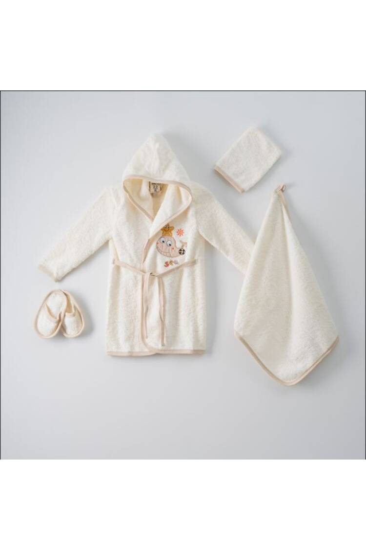 Wholesale 4-Piece Baby Bathrobe Set with Box 1-3Y - Brand: Ramel Kids - Kids & Baby Clothes Wholesale - Globality Store
