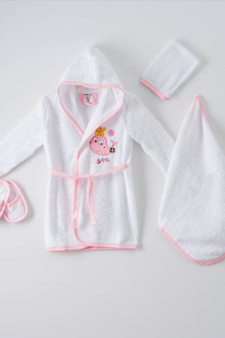 Wholesale 4-Piece Baby Bathrobe Set with Box 1-3Y - Brand: Ramel Kids - Kids & Baby Clothes Wholesale - Globality Store