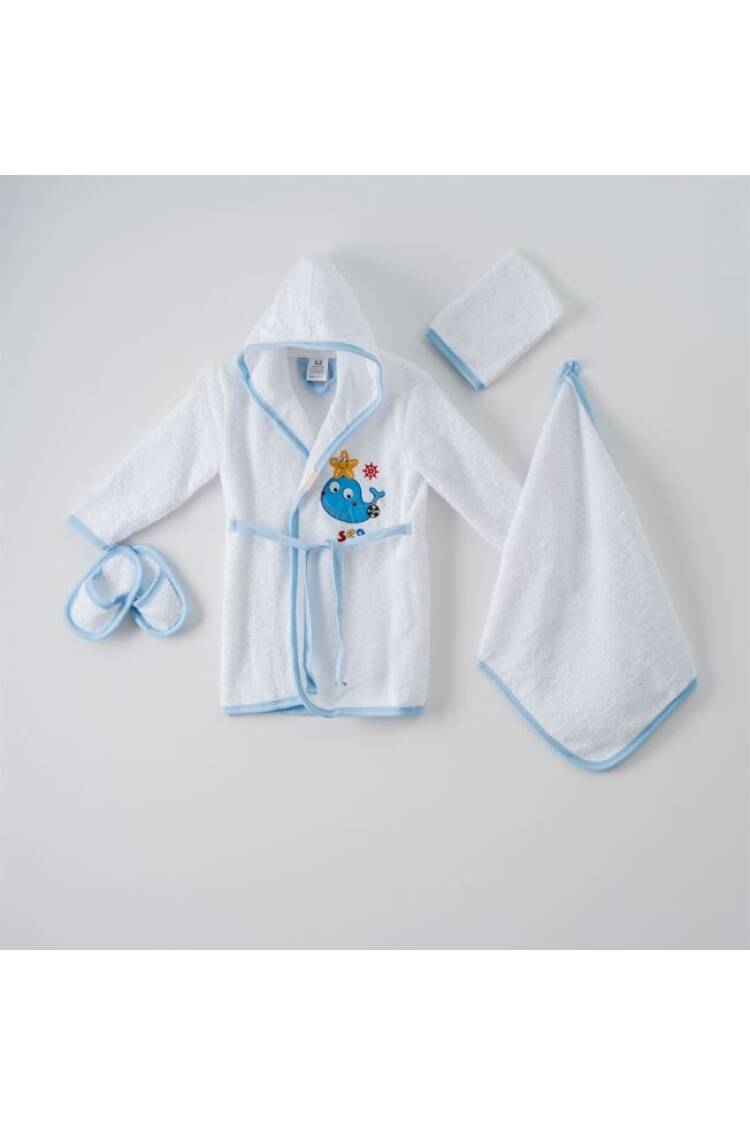 Wholesale 4-Piece Baby Bathrobe Set with Box 1-3Y - Brand: Ramel Kids - Kids & Baby Clothes Wholesale - Globality Store