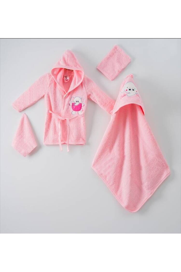 Wholesale 4-Piece Baby Bathrobe Set wth Box 0-1Y - Brand: Ramel Kids - Kids & Baby Clothes Wholesale - Globality Store