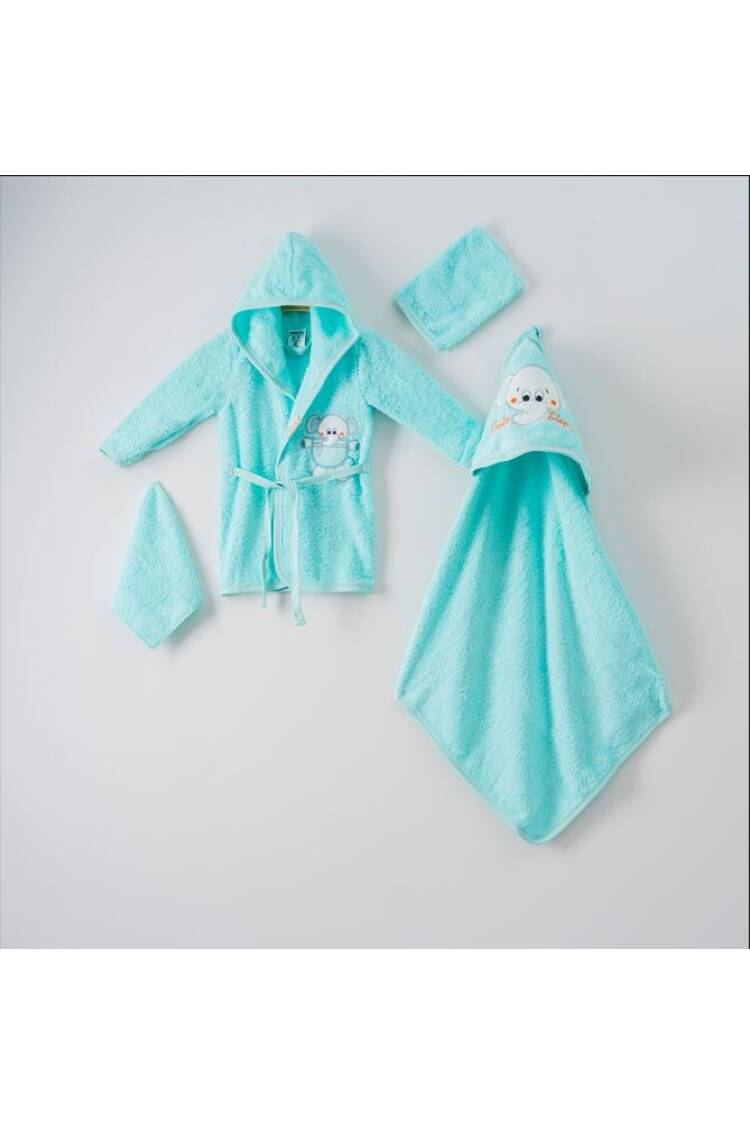 Wholesale 4-Piece Baby Bathrobe Set wth Box 0-1Y - Brand: Ramel Kids - Kids & Baby Clothes Wholesale - Globality Store