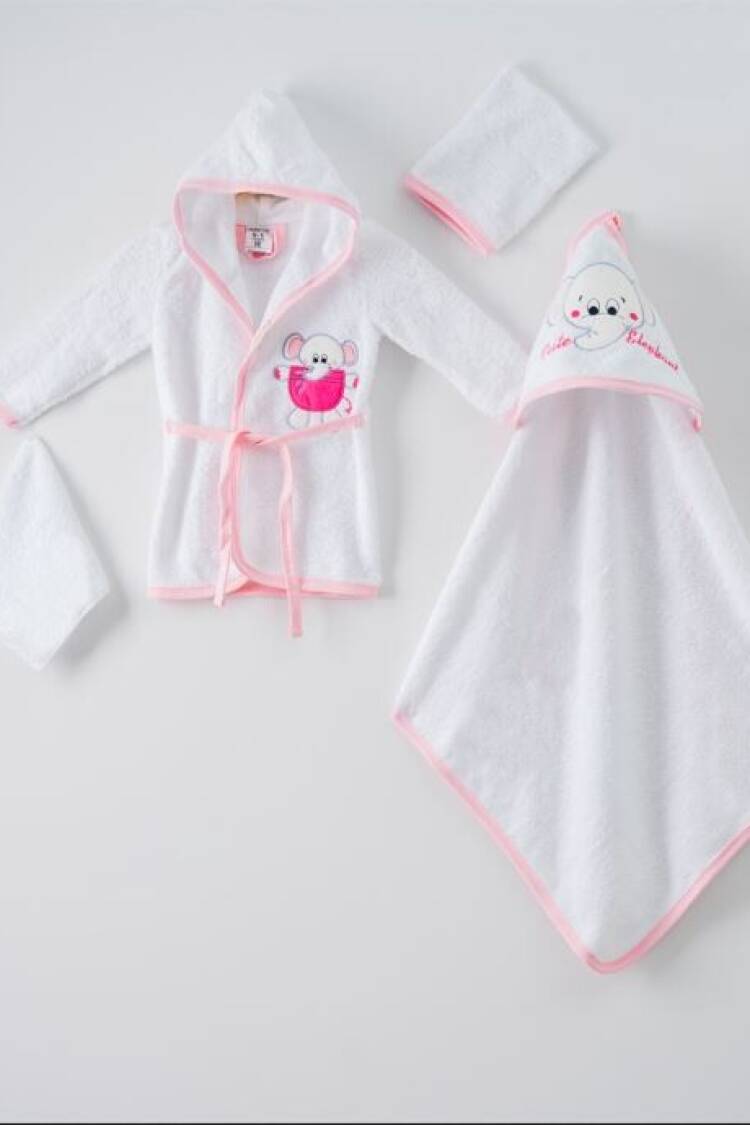 Wholesale 4-Piece Baby Bathrobe Set wth Box 0-1Y - Brand: Ramel Kids - Kids & Baby Clothes Wholesale - Globality Store