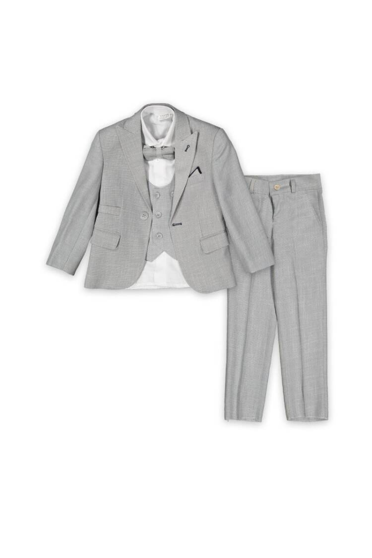 Wholesale 4-Piece Boys Suit Set with Jacket, Vest, Shirt and Pants 1-4Y - Brand: Carinos - Kids & Baby Clothes Wholesale - Globality Store