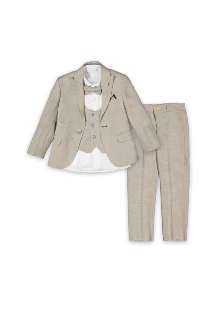 Wholesale 4-Piece Boys Suit Set with Jacket, Vest, Shirt and Pants 10-14Y - Brand: Carinos - Kids & Baby Clothes Wholesale - Globality Store