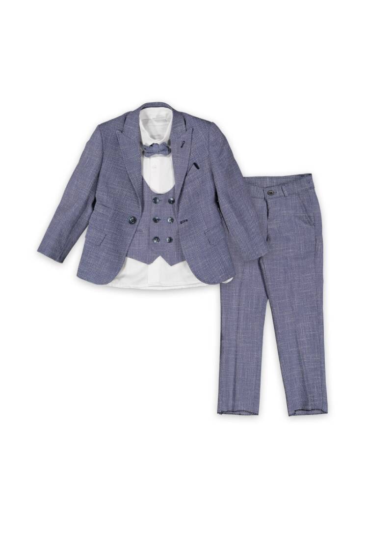 Wholesale 4-Piece Boys Suit Set with Jacket, Vest, Shirt and Pants 10-14Y - Brand: Carinos - Kids & Baby Clothes Wholesale - Globality Store