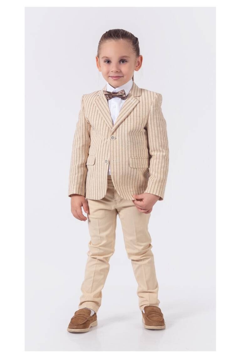 Wholesale 4-Piece Boys Suit Set With Shirt Jacket Pants And Bowti 1-4Y - Brand: Lemon - Kids & Baby Clothes Wholesale - Globality Store