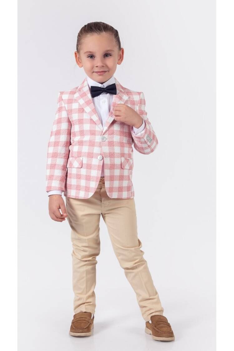 Wholesale 4-Piece Boys Suit Set with Shirt Jacket Pants and Bowti 5-8Y - Brand: Lemon - Kids & Baby Clothes Wholesale - Globality Store