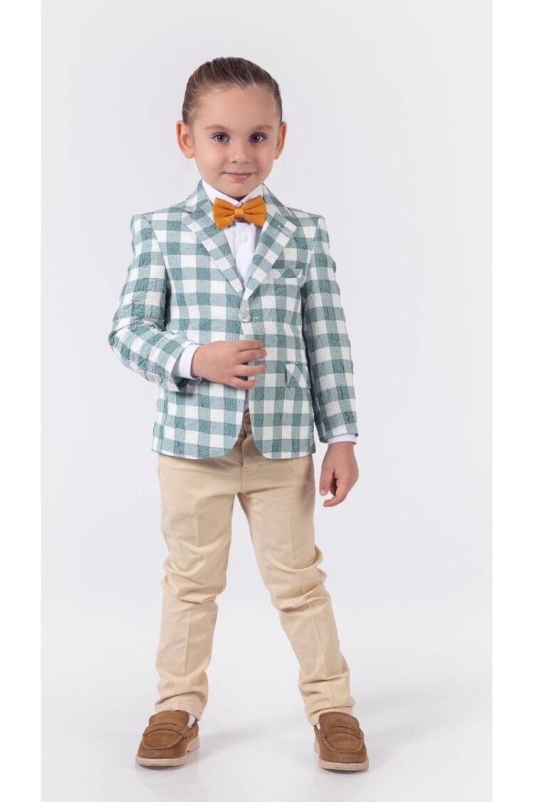 Wholesale 4-Piece Boys Suit Set with Shirt Jacket Pants and Bowti 5-8Y - Brand: Lemon - Kids & Baby Clothes Wholesale - Globality Store