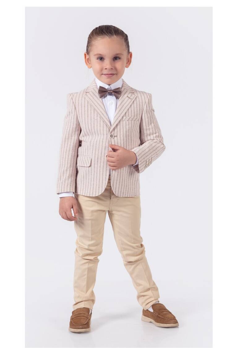 Wholesale 4-Piece Boys Suit Set With Shirt Jacket Pants And Bowti 5-8Y - Brand: Lemon - Kids & Baby Clothes Wholesale - Globality Store