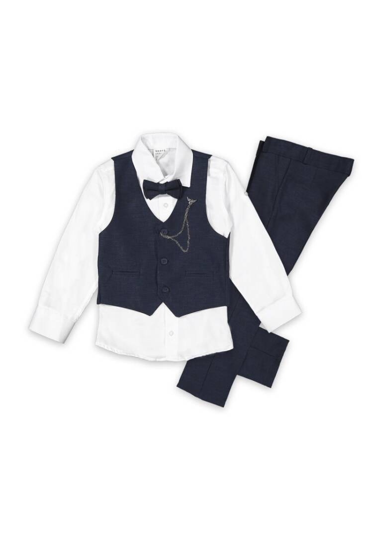 Wholesale 4-Piece Boys Suit Set with Vest, Shirt, Pants and Bow-tie 2-5Y - Brand: Terry - Kids & Baby Clothes Wholesale - Globality Store