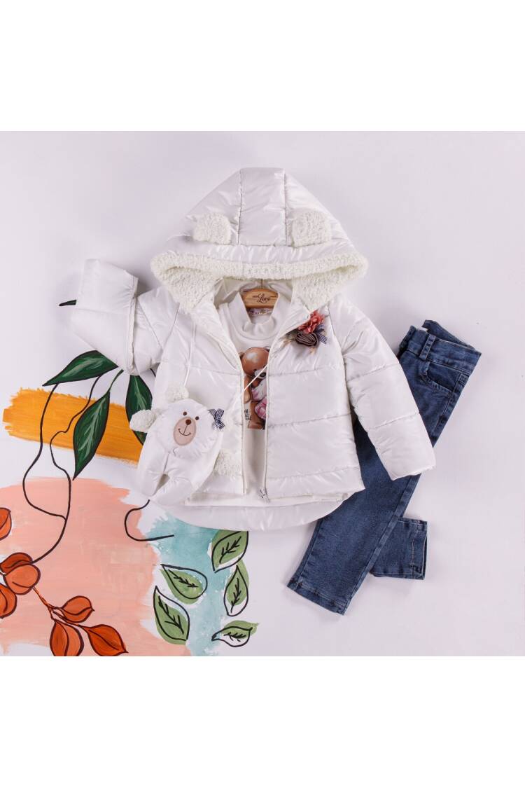 Wholesale 4-Piece Girls Set with Coat, Pants, Body and Bag 2-5Y - Brand: Miss Lore - Kids & Baby Clothes Wholesale - Globality Store
