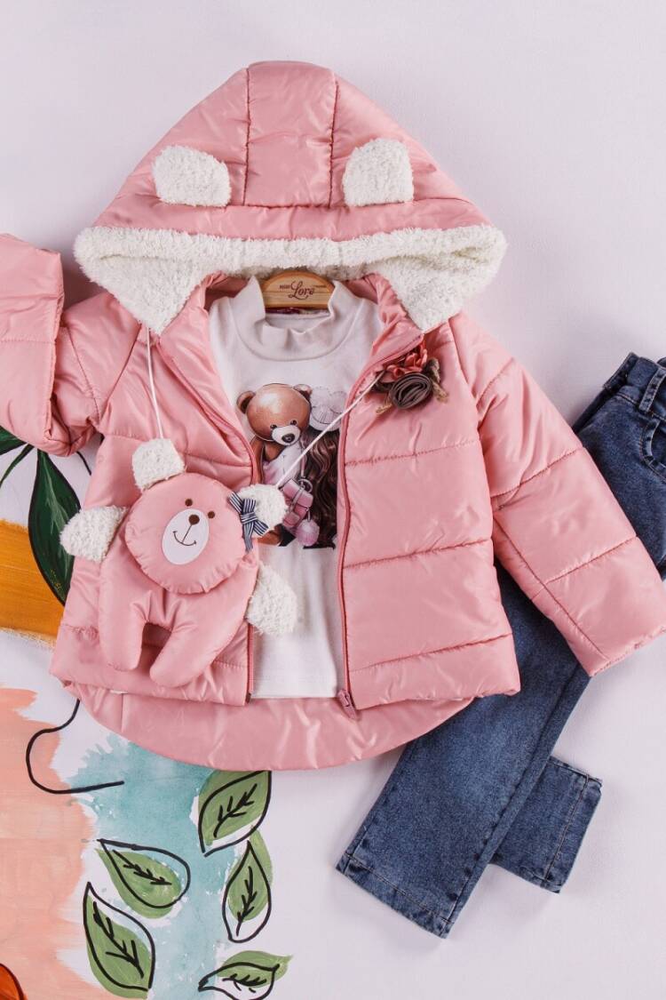 Wholesale 4-Piece Girls Set with Coat, Pants, Body and Bag 2-5Y - Brand: Miss Lore - Kids & Baby Clothes Wholesale - Globality Store