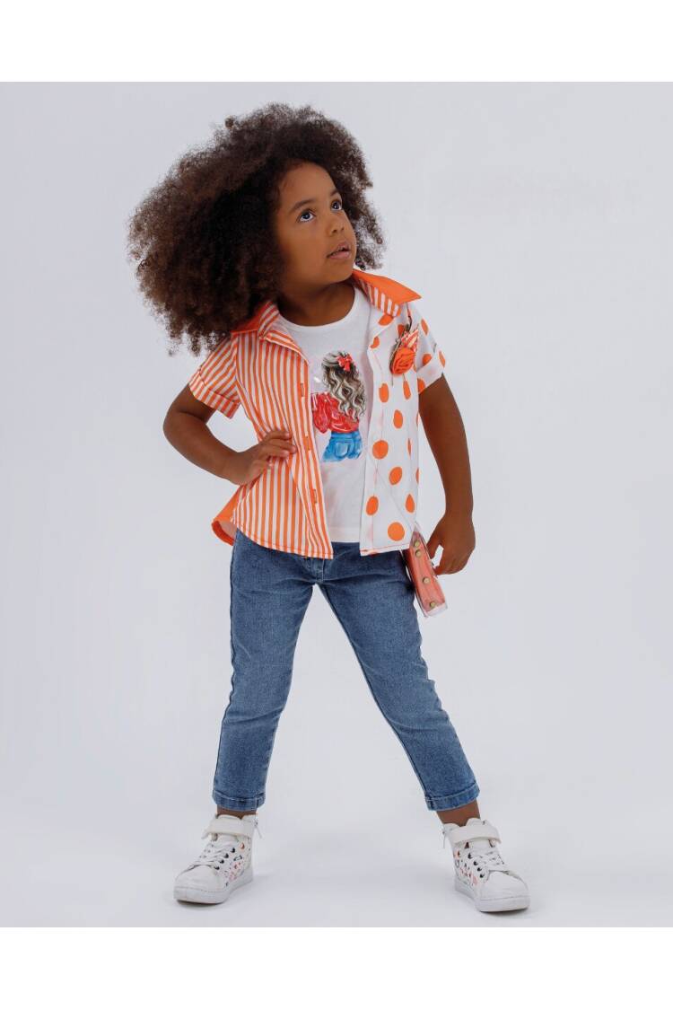 Wholesale 4-Piece Girls Shirt Denim Pants Bag and T-shirt 2-6Y - Brand: Miss Lore - Kids & Baby Clothes Wholesale - Globality Store