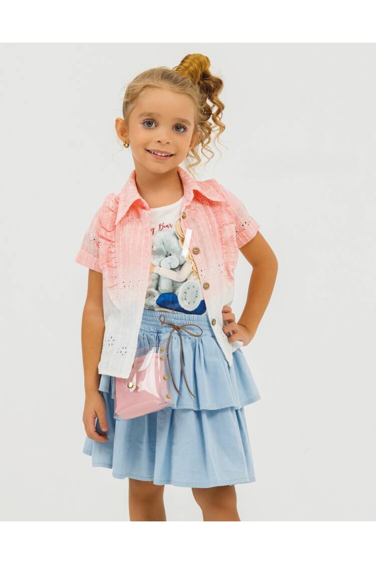 Wholesale 4-Piece Girls Shirt Skirt T-shirt and Bag Set 2-6Y - Brand: Miss Lore - Kids & Baby Clothes Wholesale - Globality Store