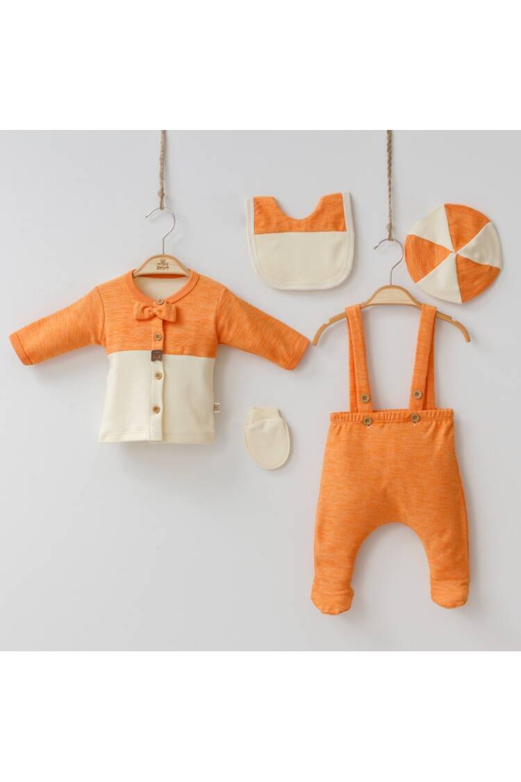 Wholesale 5-Piece Baby Boys Body Overalls Gloves Bib and Hat Set 0-3M - Brand: Minizeyn - Kids & Baby Clothes Wholesale - Globality Store