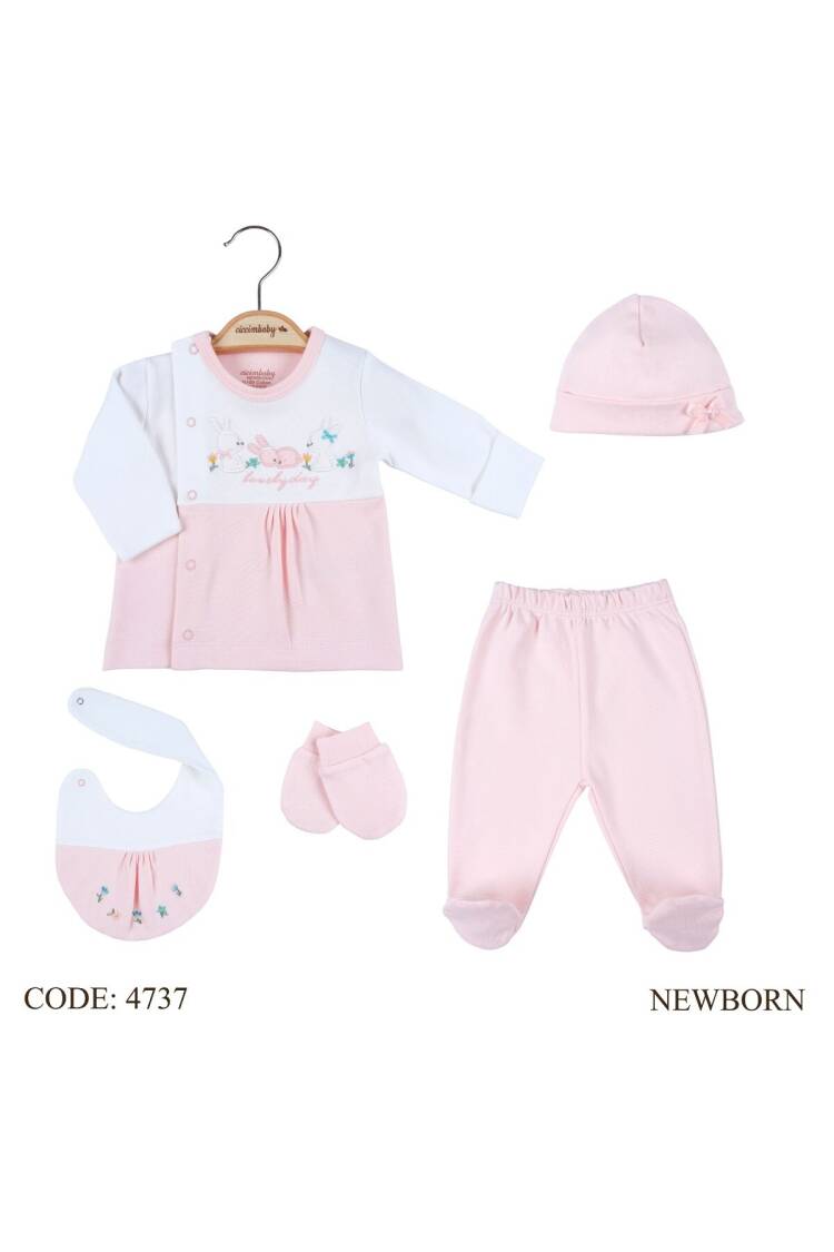 Wholesale 5-Piece Baby Girls Newborn Set 0-3M - Brand: Ciccimbaby - Kids & Baby Clothes Wholesale - Globality Store