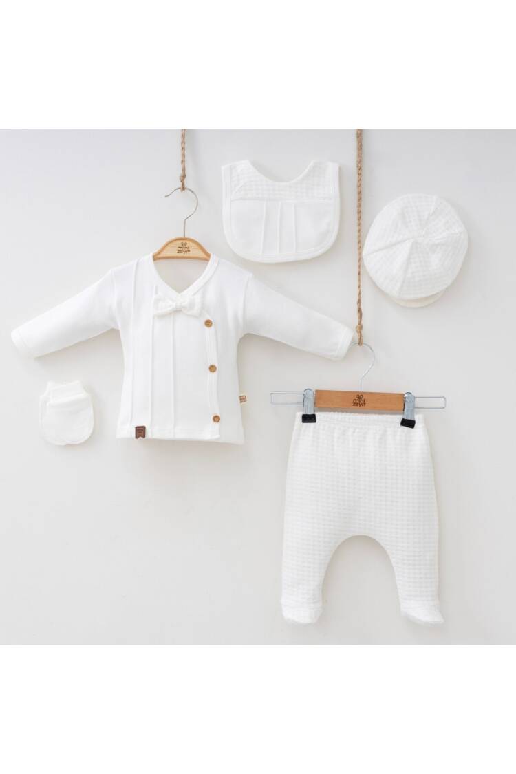 Wholesale 5-Piece Newborn Baby Boys Body Pants Hat Bib Glove 0-3M - Brand: Minizeyn - Kids & Baby Clothes Wholesale - Globality Store