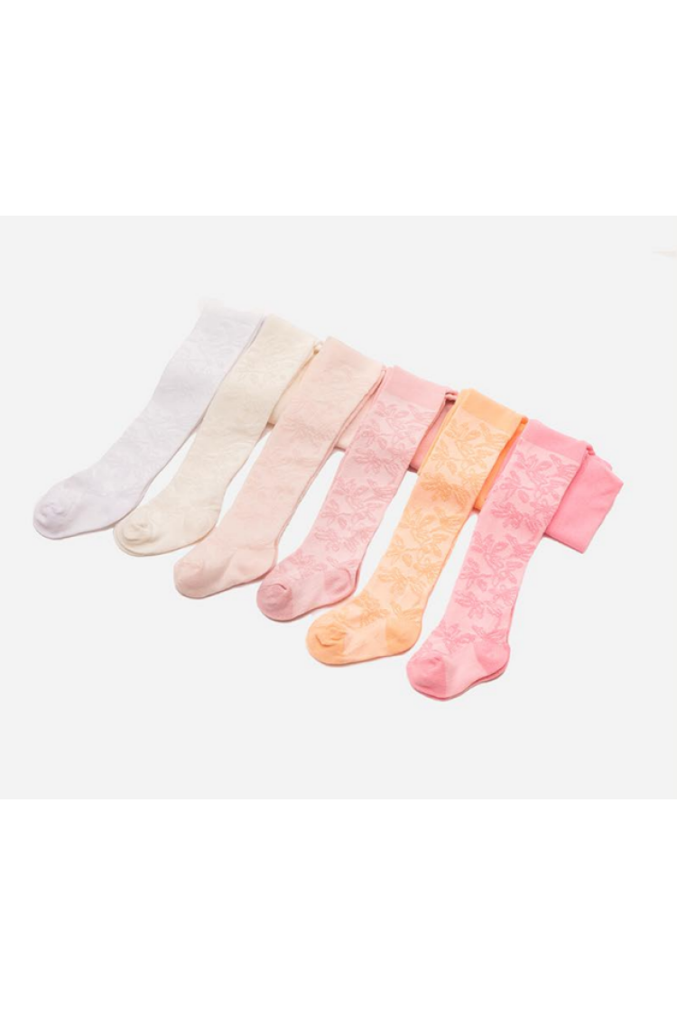 Wholesale 6-Piece Baby Tights with Flower Patterned - Brand: Defne - Kids & Baby Clothes Wholesale - Globality Store