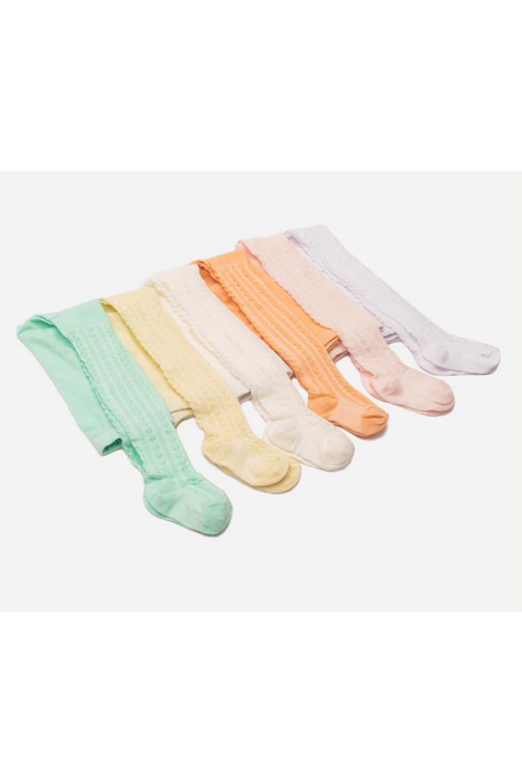 Wholesale 6-Piece Baby Tights with Flower Patterned - Brand: Defne - Kids & Baby Clothes Wholesale - Globality Store