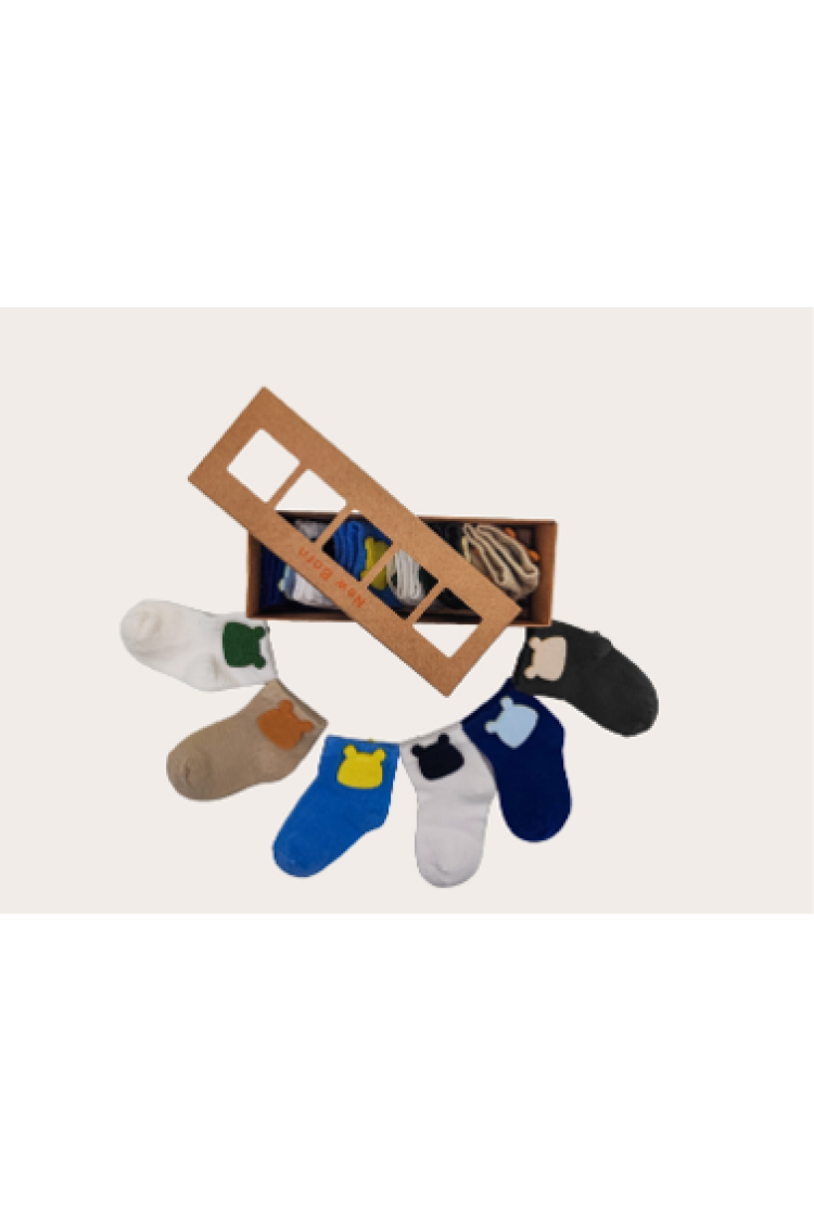 Wholesale 6Pcs Baby Boy Newborn Booties Socks 0-6M - Brand: Defne - Kids & Baby Clothes Wholesale - Globality Store