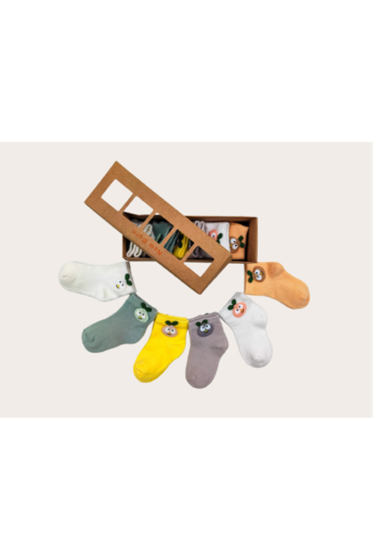 Wholesale 6pcs Baby Girl Newborn Booties Socks 0-6M - Brand: Defne - Kids & Baby Clothes Wholesale - Globality Store