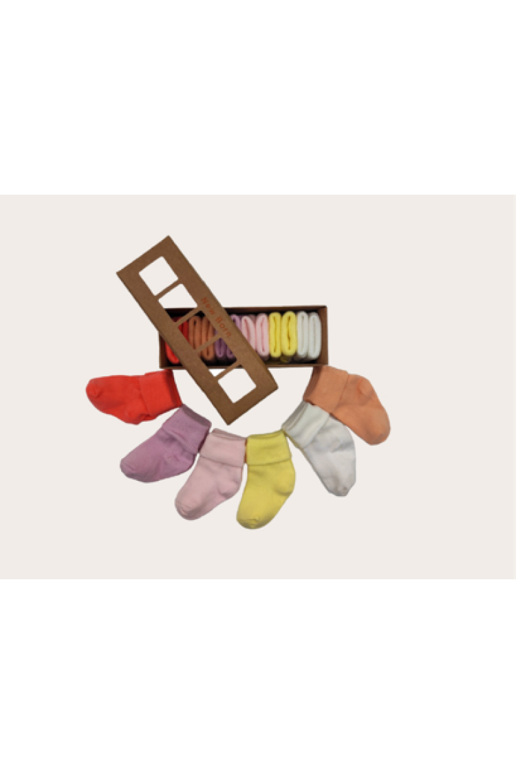 Wholesale 6pcs Baby Girl Newborn Booties Socks 0-6M - Brand: Defne - Kids & Baby Clothes Wholesale - Globality Store