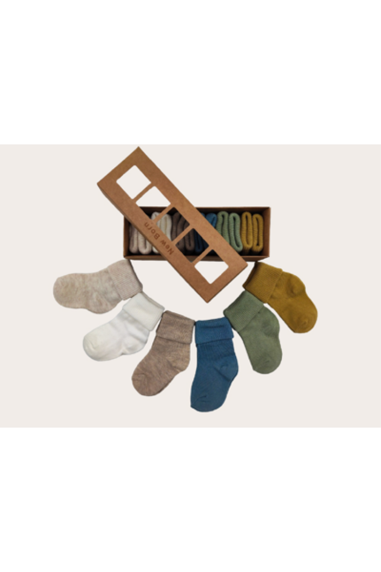 Wholesale 6pcs Unisex Baby Newborn Booties Socks 0-6M - Brand: Defne - Kids & Baby Clothes Wholesale - Globality Store