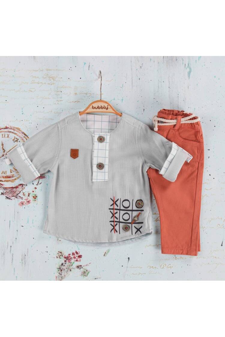 Wholesale Baby 2 Pieces Shirt Trousers Set Suit 6-24M - Brand: Bubbly - Kids & Baby Clothes Wholesale - Globality Store