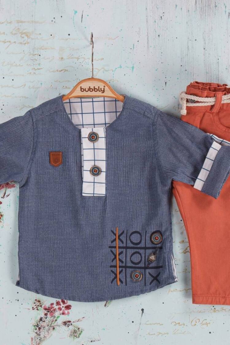 Wholesale Baby 2 Pieces Shirt Trousers Set Suit 6-24M - Brand: Bubbly - Kids & Baby Clothes Wholesale - Globality Store