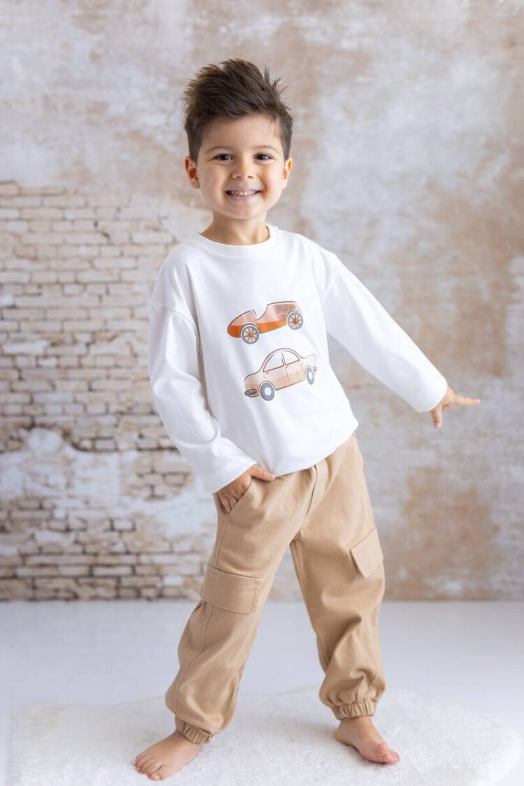 Wholesale Baby Boy 2-Pcs Printed T-shirt and Pants Set 9-48M - Brand: Mininio - Kids & Baby Clothes Wholesale - Globality Store