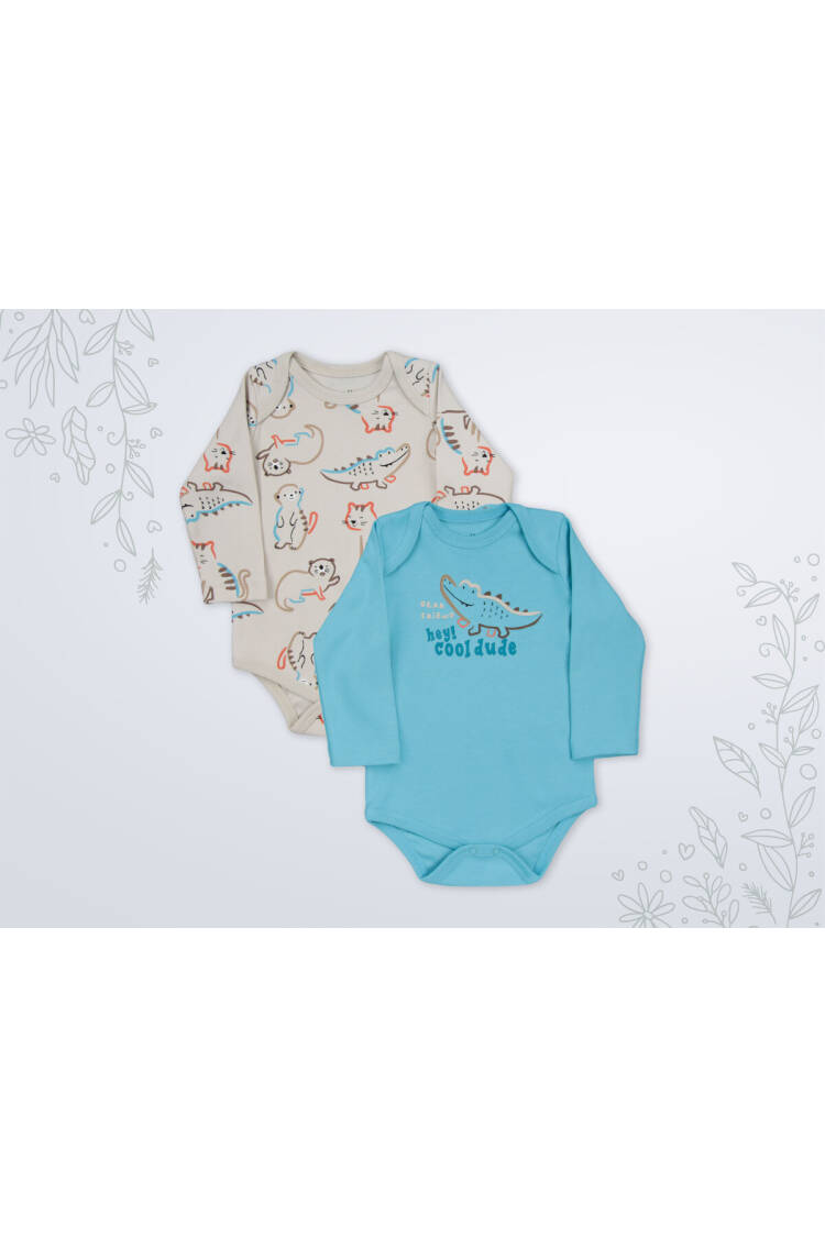 Wholesale Baby Boy 2-piece Baby Bootee Suit 3-18M - Brand: Miniworld - Kids & Baby Clothes Wholesale - Globality Store