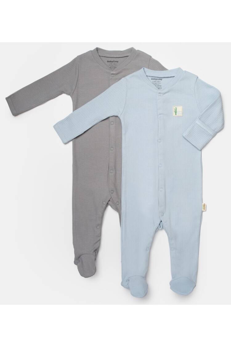 Wholesale Baby Boy 2-Piece Footed Romper 0-9M - Brand: BabyCosy - Kids & Baby Clothes Wholesale - Globality Store