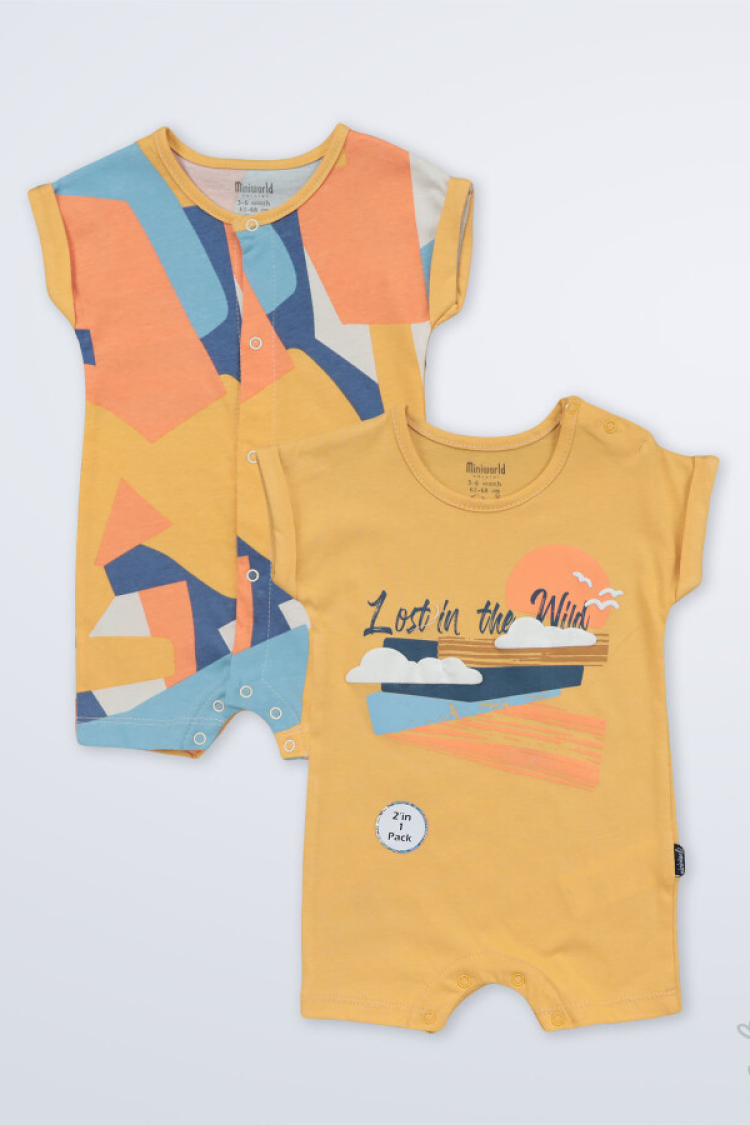 Wholesale Baby Boy 2-Piece Rompers 3-18M - Brand: Miniworld - Kids & Baby Clothes Wholesale - Globality Store