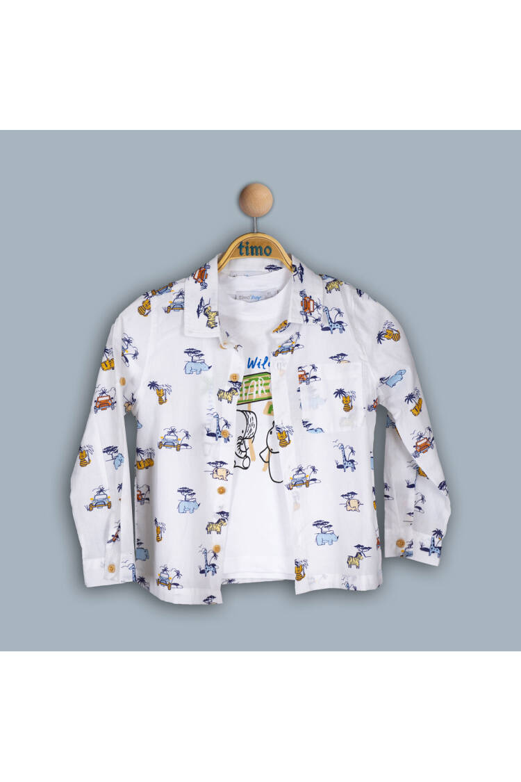 Wholesale Baby Boy 2 Pieces Animal Shirt Set Suit 6-24M - Brand: Timo - Kids & Baby Clothes Wholesale - Globality Store