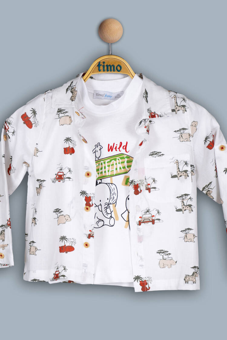 Wholesale Baby Boy 2 Pieces Animal Shirt Set Suit 6-24M - Brand: Timo - Kids & Baby Clothes Wholesale - Globality Store
