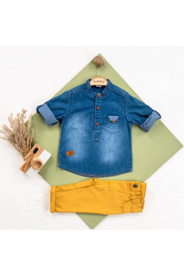 Wholesale Baby Boys 2 Pieces Shirt and Trousers Set Suit 6-24M - Brand: Bubbly - Kids & Baby Clothes Wholesale - Globality Store