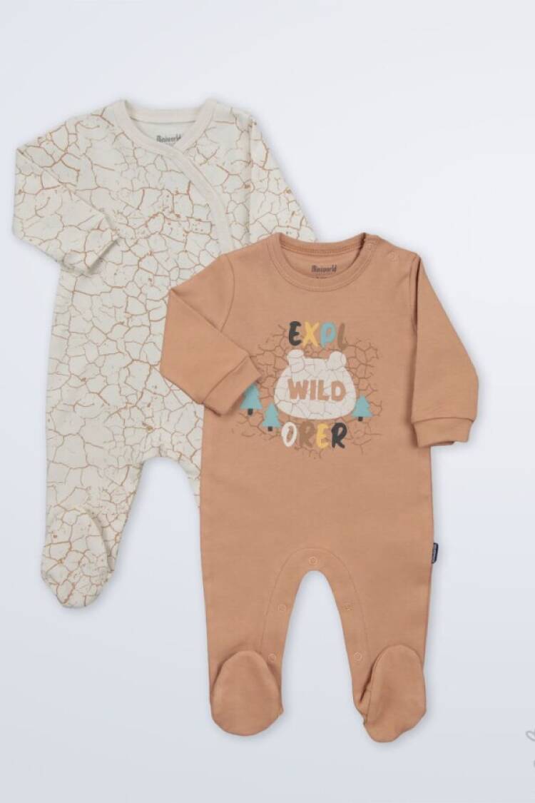 Wholesale Baby Boy 2pcs Jumpsuit Set 1-6M 1003-18521 - Brand: Miniworld - Kids & Baby Clothes Wholesale - Globality Store